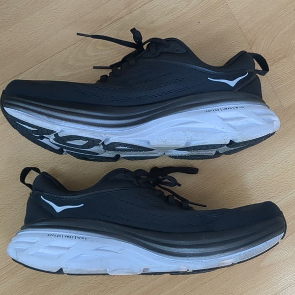 Hoka Bondi 8 Women's Black White Size 9.5 D - Picture 2 of 10